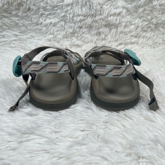 Chaco | Z/2 Classic Strappy Hiking Outdoors Sandals Teal Gray Aztec - Picture 6 of 8